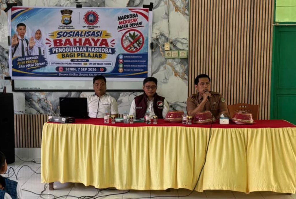 Satresnarkoba Polres Pinrang Sasar SMPN 1 Cempa, Cegah Narkoba Sejak Dini
