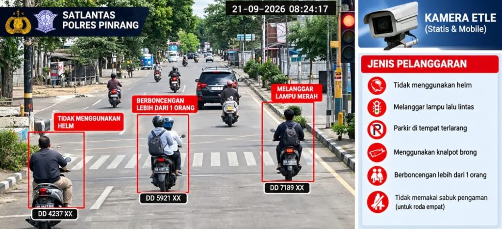 Tak Terlihat Petugas, Pelanggaran Tetap Terekam ETLE
