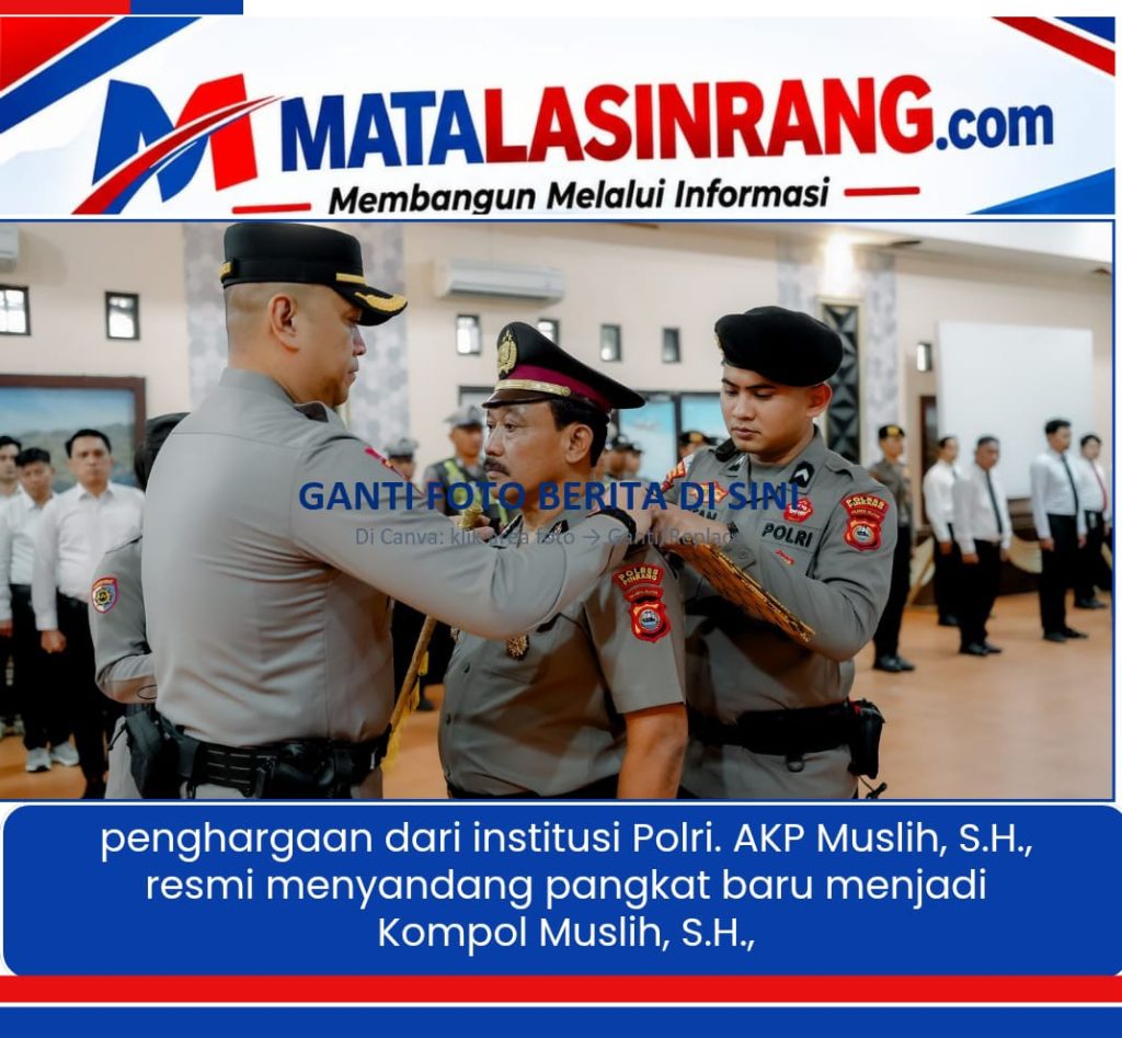 Jelang Purna Tugas, AKP Muslih Naik Pangkat Jadi Kompol